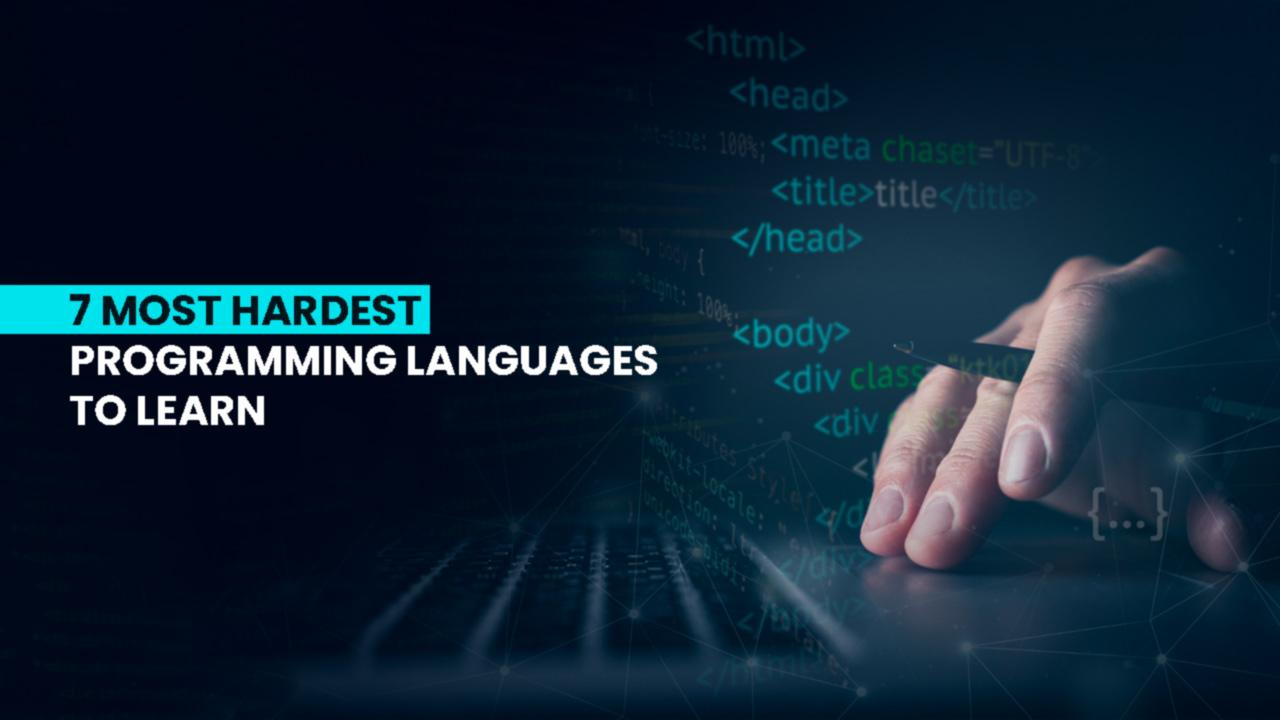 7 Most Hardest Programming Languages To Learn image