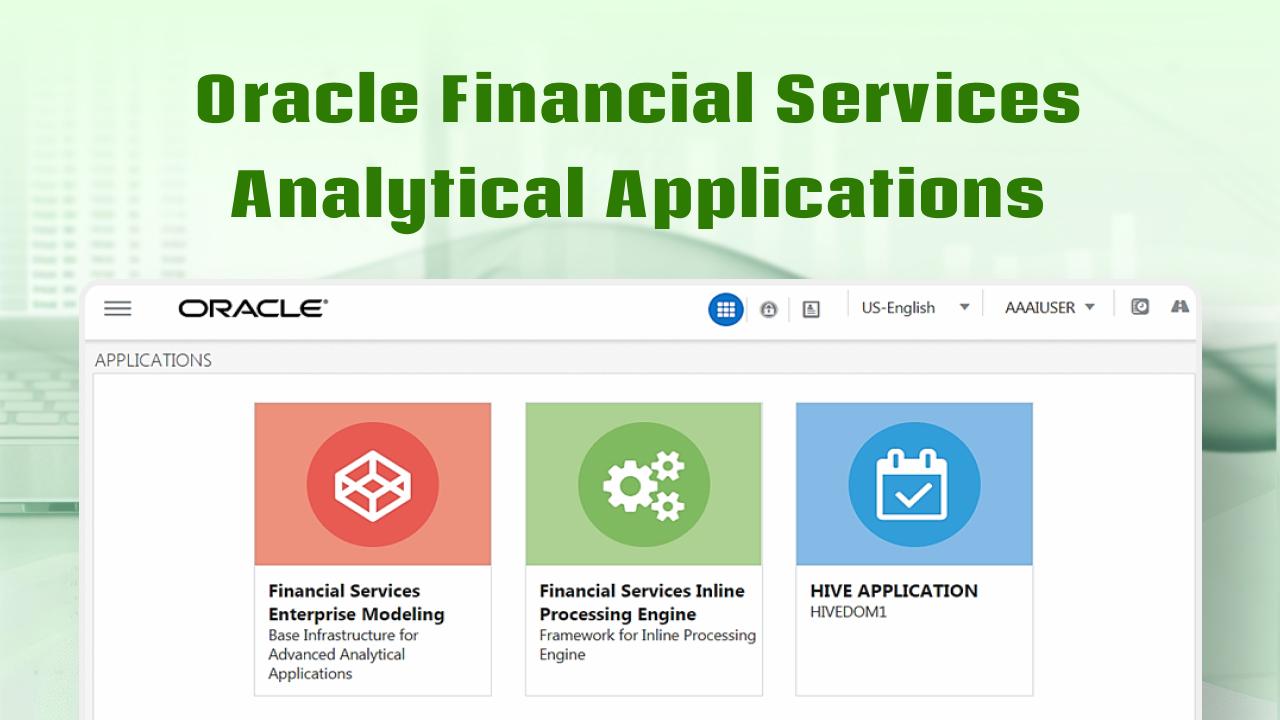 1. Oracle Financial Services Analytical Applications banner